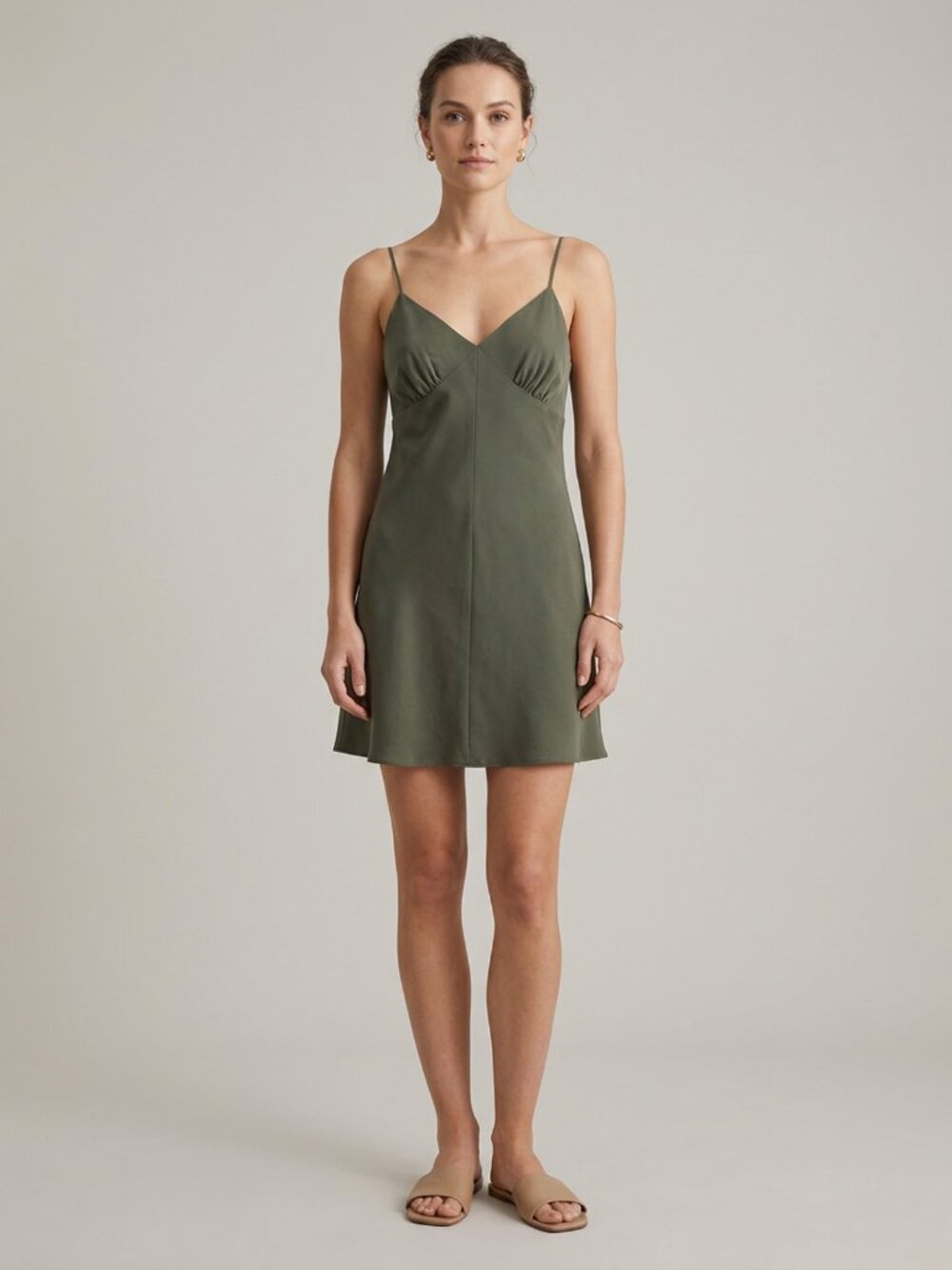 Melrose and Market Olive Green Shift Dress